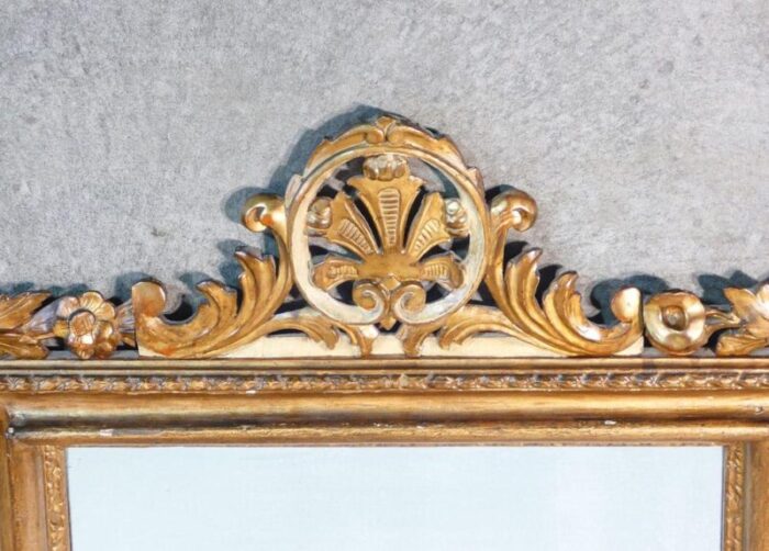 louis xv mirror in gilded wood 18th century 8061