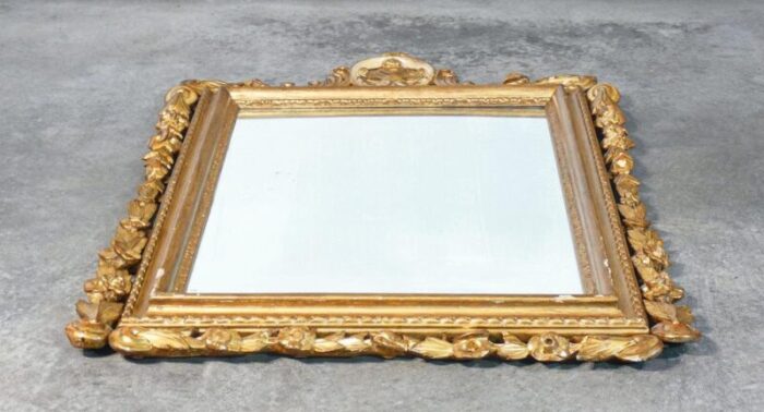 louis xv mirror in gilded wood 18th century 8276