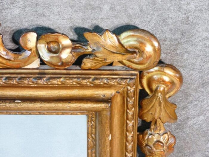 louis xv mirror in gilded wood 18th century 9689