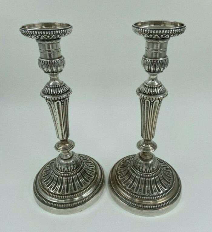 louis xvi style bronze candleholders set of 2 10