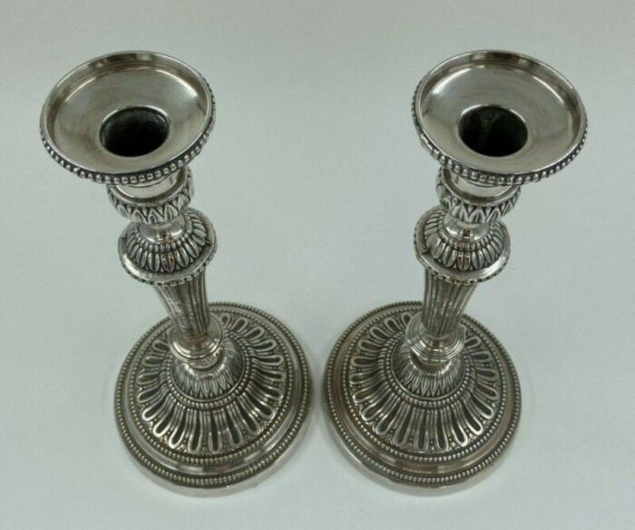 louis xvi style bronze candleholders set of 2 3