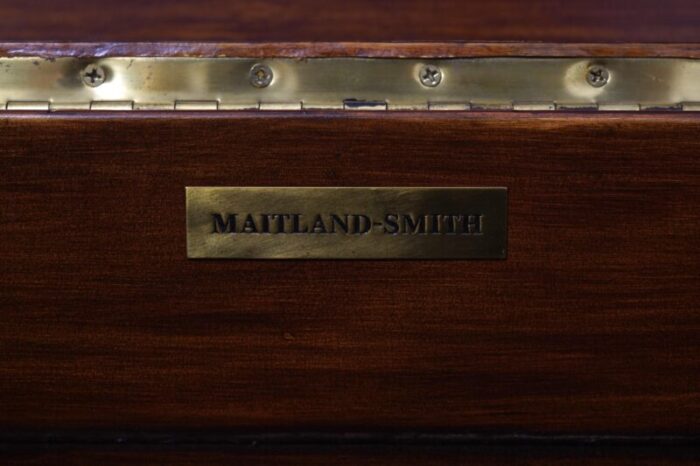 maitland smith leather wrapped tack head trunk 8072