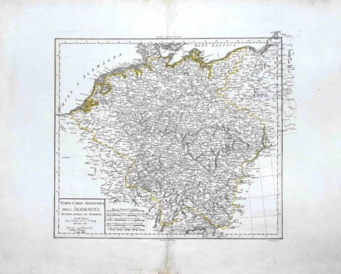 map of germany original etching 1820 1