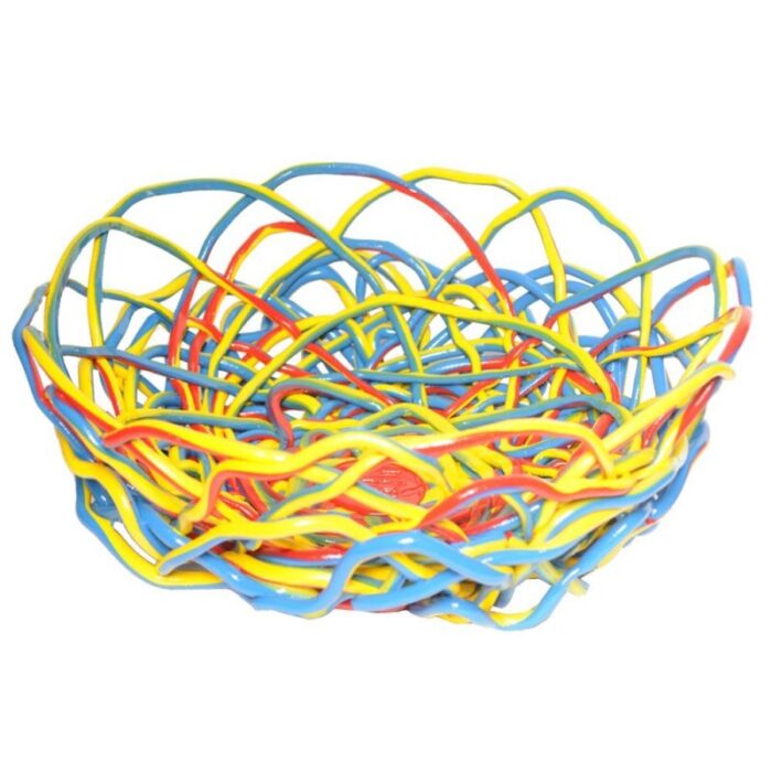 matt red blue and yellow all frutti ii basket by gaetano pesce for fish design 2