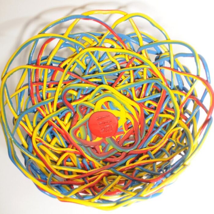 matt red blue and yellow all frutti ii basket by gaetano pesce for fish design 3