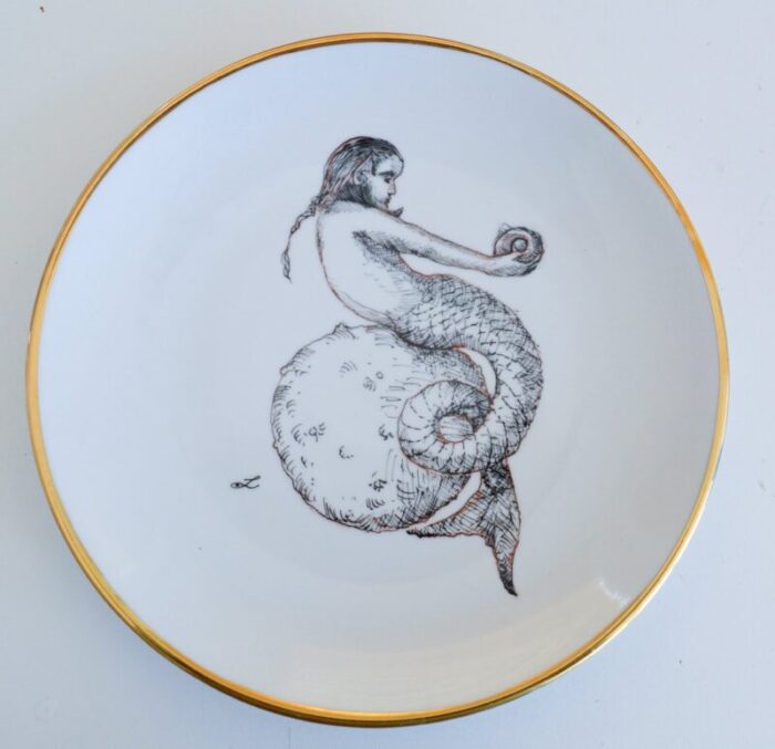 merman plates from lithian ricci set of 2 1