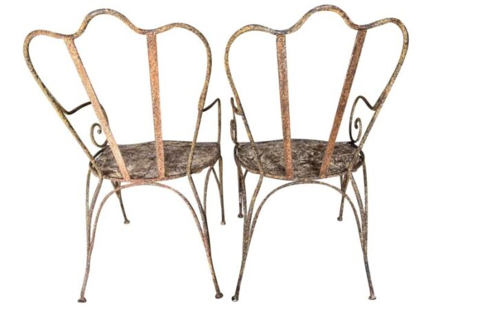 mid 19th century french garden chairs set of 2 6101