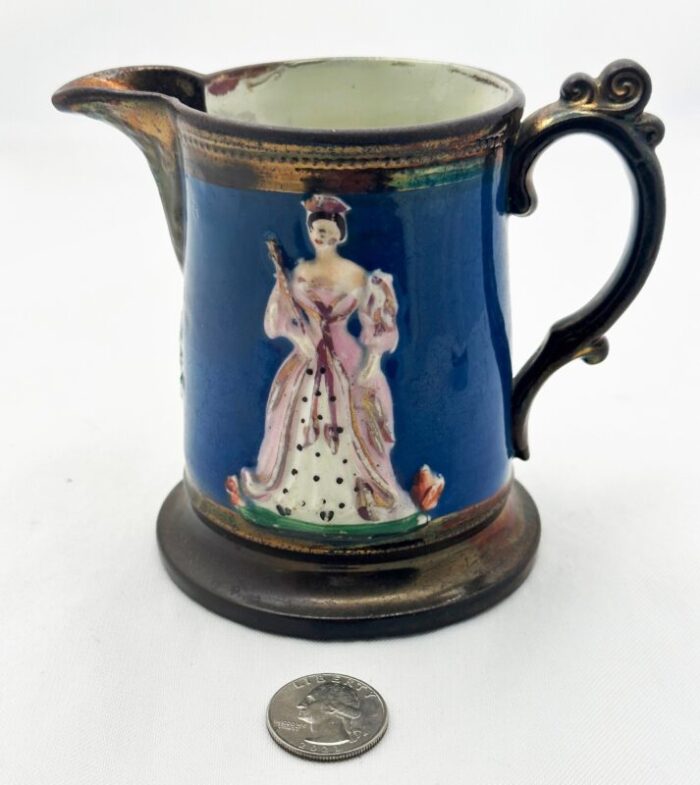 mid 19th century queen victoria prince albert marriage jug copper lustre 1511