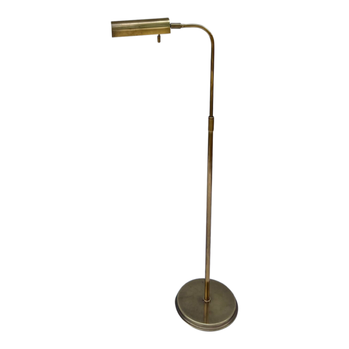 mid 20th century brass pharmacy floor lamp by frederick cooper 5605