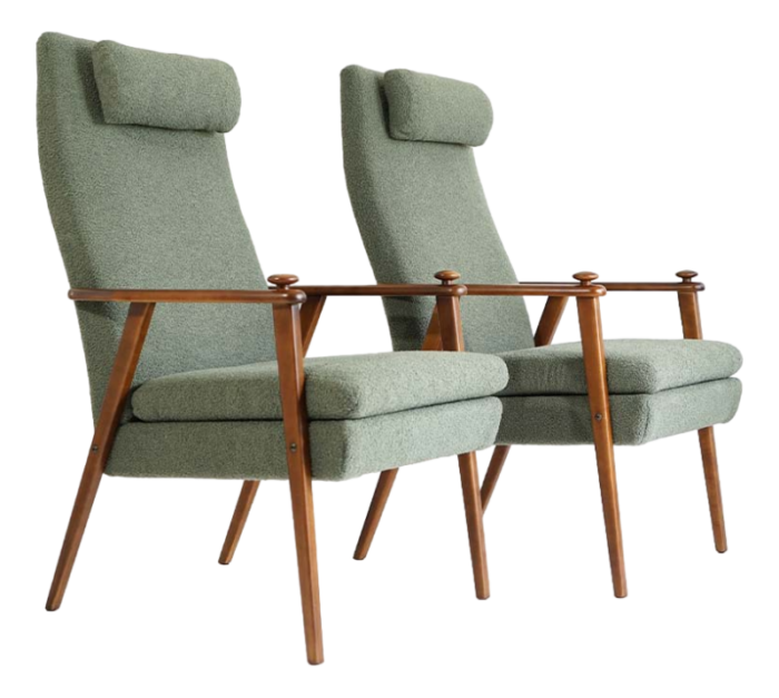 mid century armchairs attributed to johnson brothers company sweden 1960s set of 2 1817