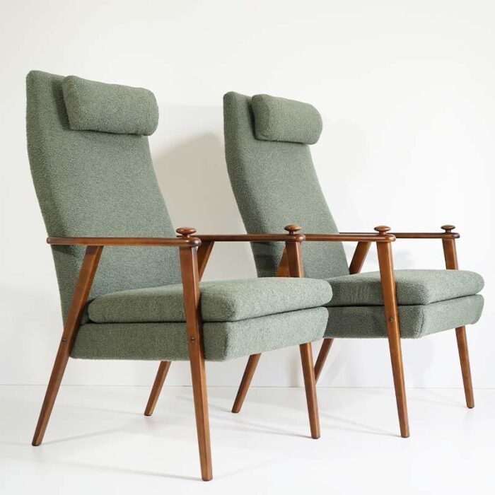 mid century armchairs attributed to johnson brothers company sweden 1960s set of 2 4201