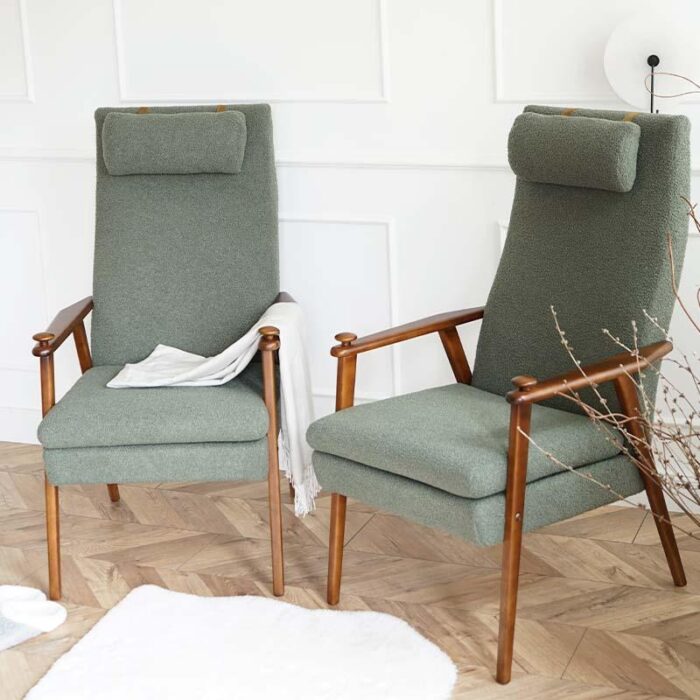 mid century armchairs attributed to johnson brothers company sweden 1960s set of 2 4213