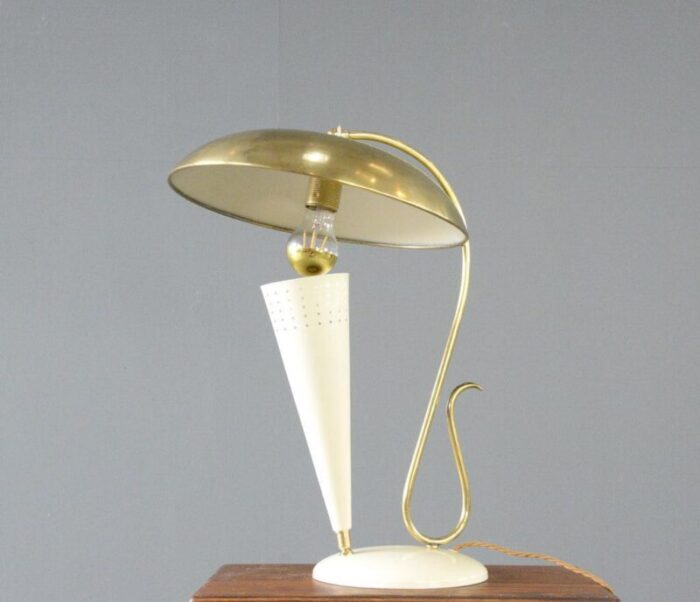 mid century brass table lamp 1950s 5357