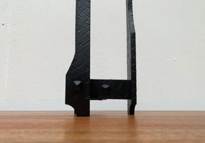 mid century brutalist wrought iron candleholder 1960s 16