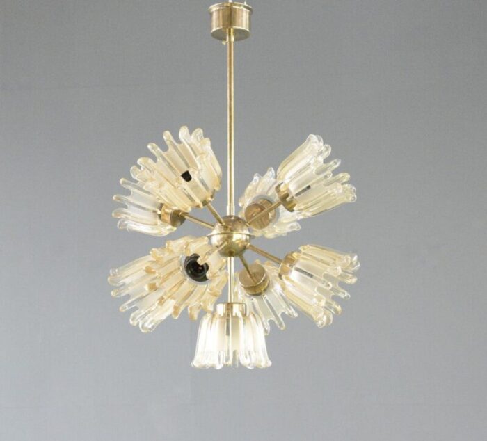 mid century chandelier by leclaire and schafer 1960s 0005