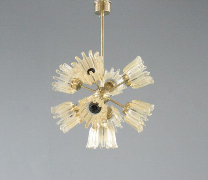 mid century chandelier by leclaire and schafer 1960s 0885