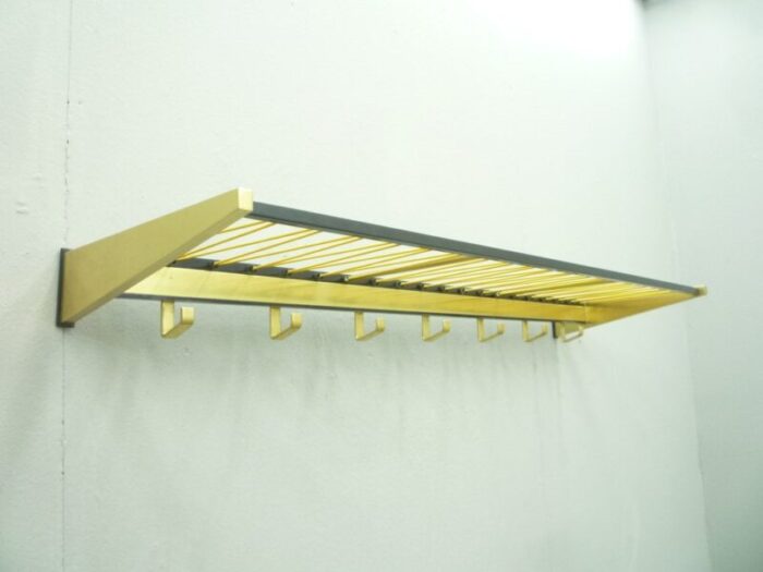 mid century coat rack in brass 1950s 1