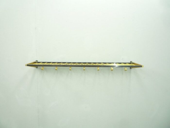 mid century coat rack in brass 1950s 2