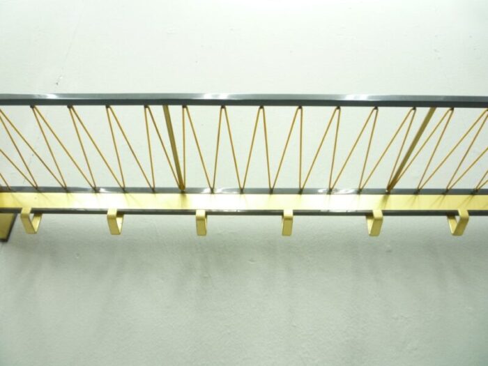 mid century coat rack in brass 1950s 6