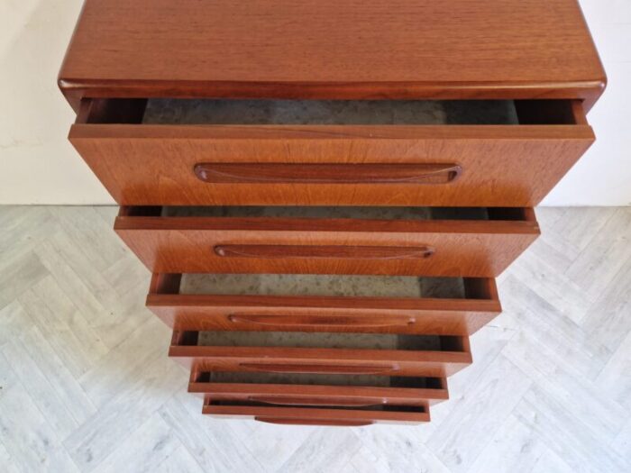 mid century danish afromosia teak chest of drawers from g plan 2594