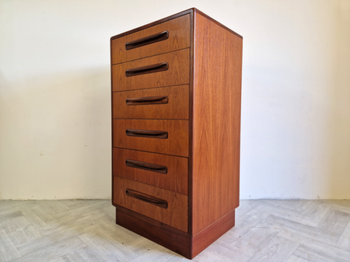 mid century danish afromosia teak chest of drawers from g plan 6473