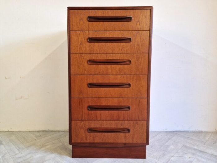 mid century danish afromosia teak chest of drawers from g plan 7914