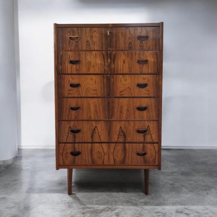 mid century danish highboy rosewood dresser 1960s 2866