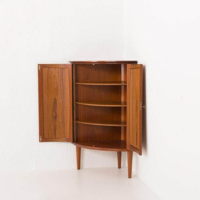 mid century danish teak corner cabinet by gudme mobelfabrik 1960s 3438