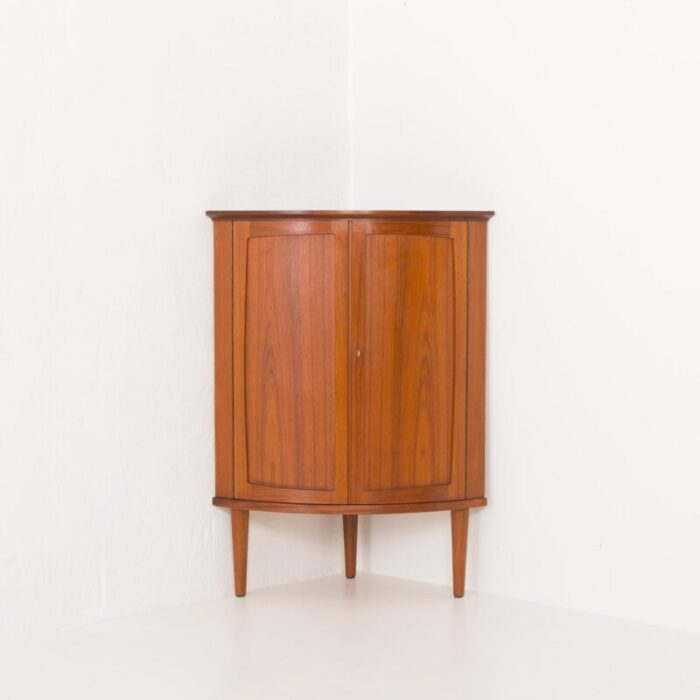 mid century danish teak corner cabinet by gudme mobelfabrik 1960s 6791