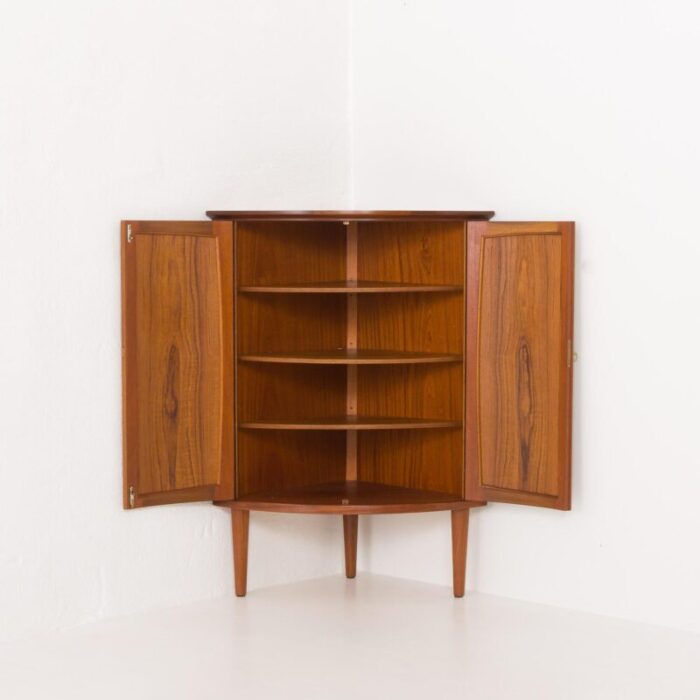 mid century danish teak corner cabinet by gudme mobelfabrik 1960s 7341