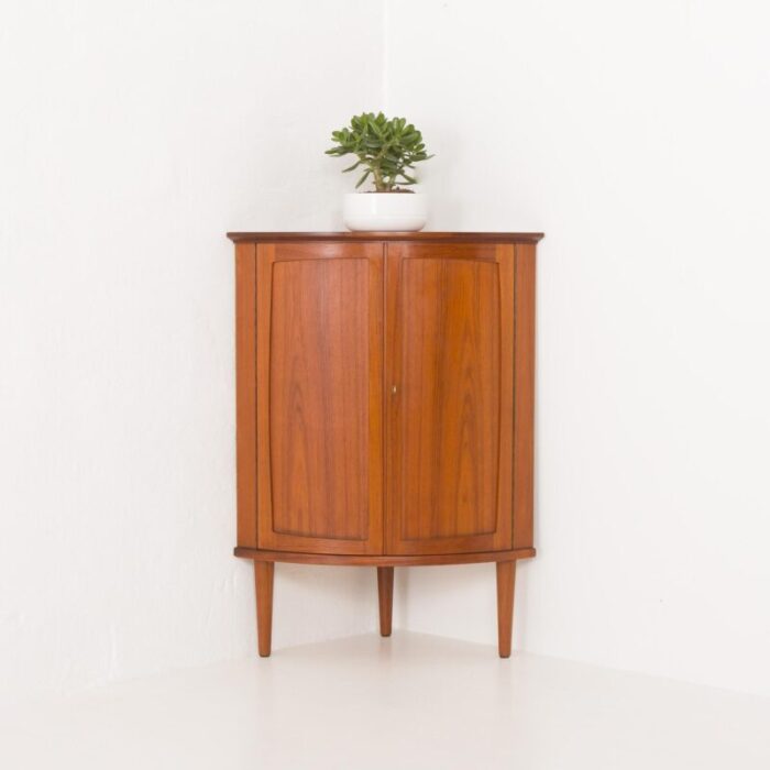 mid century danish teak corner cabinet by gudme mobelfabrik 1960s 9953