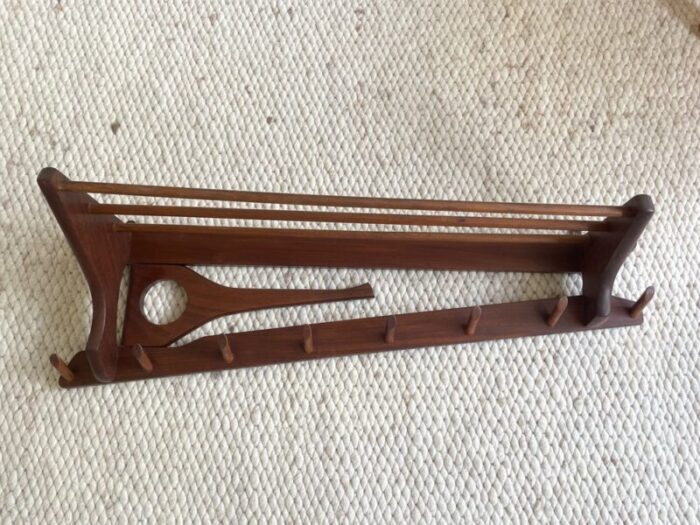 mid century danish wooden coat rack 1