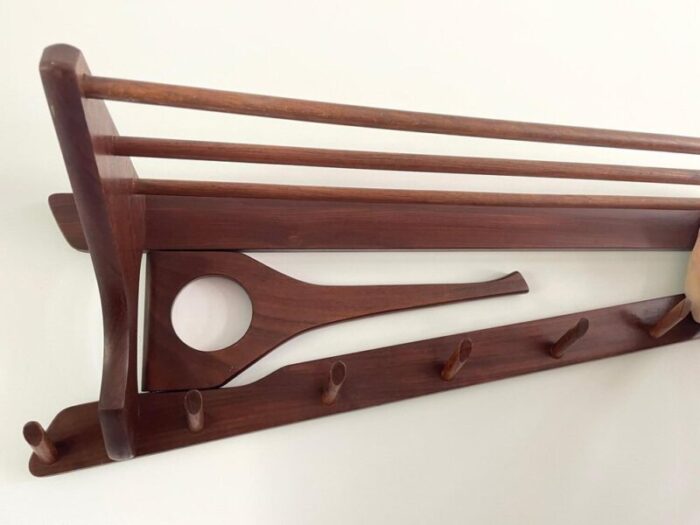 mid century danish wooden coat rack 2