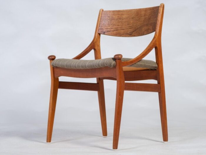 mid century dining chairs in teak by vestervig erikson for brdr tromborg 1960s set of 4 0698