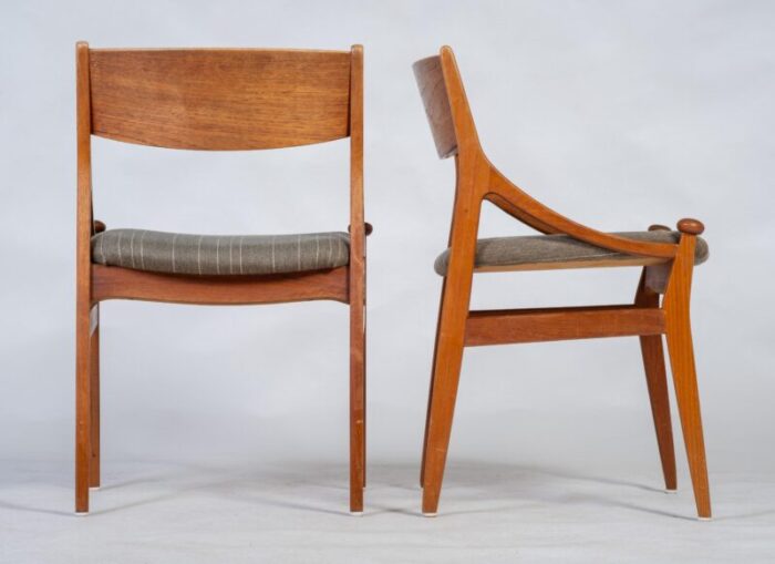 mid century dining chairs in teak by vestervig erikson for brdr tromborg 1960s set of 4 2189