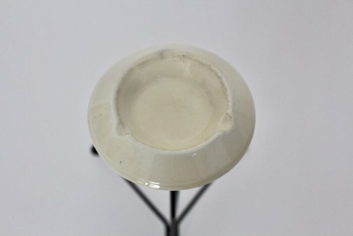 mid century french metal ceramic standing ashtray by michel buffet 1950s 7