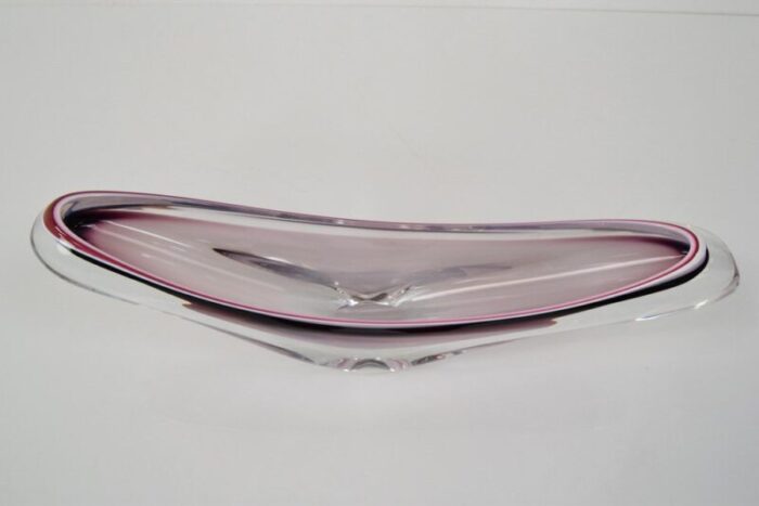 mid century glass bowl by josef hospodka for chribska 1960s 3