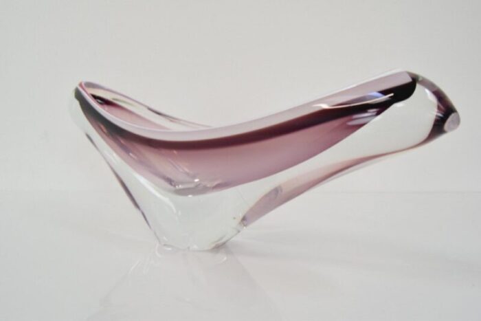 mid century glass bowl by josef hospodka for chribska 1960s 5