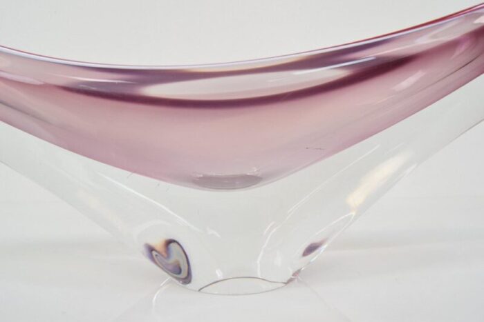 mid century glass bowl by josef hospodka for chribska 1960s 7