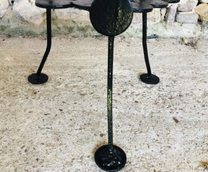 mid century metal plant stand on tripod legs 7