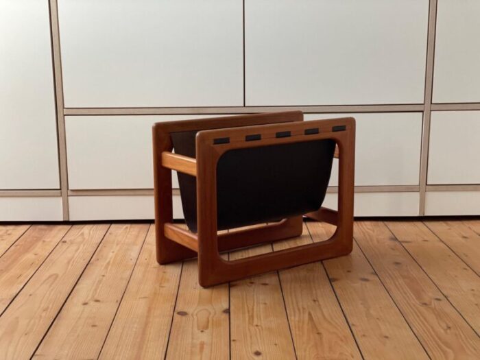 mid century modern danish teak magazine rack from salin mobler 3