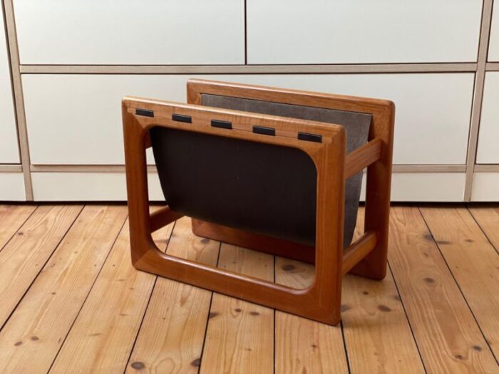 mid century modern danish teak magazine rack from salin mobler 4