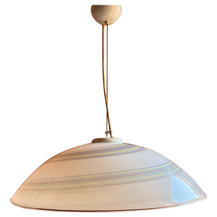 mid century modern murano glass pendant light 1970s 6184