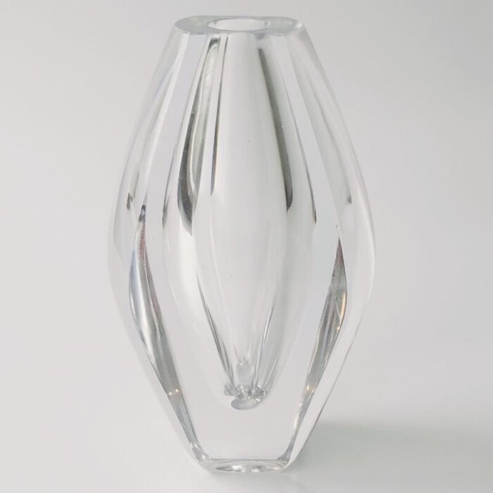 mid century scandinavian ventana glass vase by mona morales schildt for kosta sweden 1950s 5