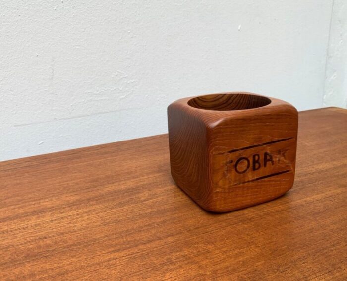 mid century swedish former tabacco tobak teak box bowl from sowe svestad 1960s 1