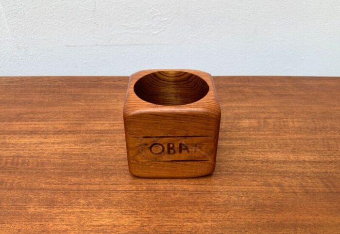 mid century swedish former tabacco tobak teak box bowl from sowe svestad 1960s 5