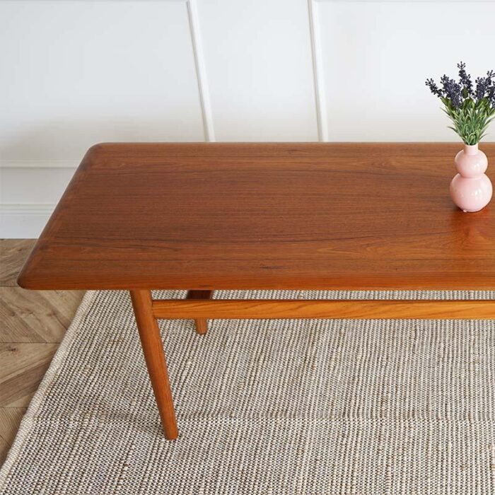 mid century teak coffee table by kurt stervig for jason mbler 1960s 1018