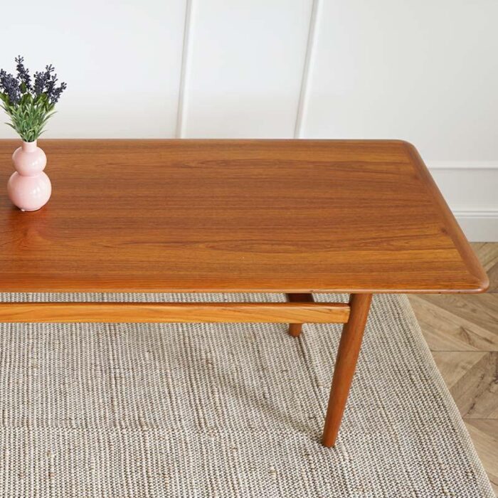 mid century teak coffee table by kurt stervig for jason mbler 1960s 4837