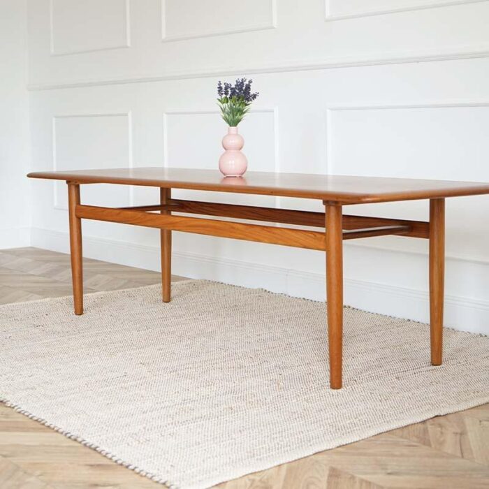 mid century teak coffee table by kurt stervig for jason mbler 1960s 8715