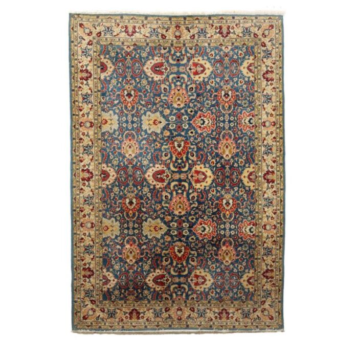 middle eastern nain rug in cotton wool 1